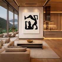 Quadro Canvas Picasso Contorcionista 90x60cm Mold Branca Quadro Canvas Picasso Contorcionista 90x60cm Mold Branca