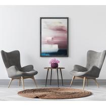 Quadro Canvas Pint Pátina Rosa,branco e Azul 90x70 Quadro Canvas Pint Pátina Rosa,branco e Azul 90x70