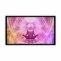 Quadro Canvas Premium Moldura Meditação Chakras 60x40cm Quadro Canvas Premium Moldura Meditação Chakras 60x40cm