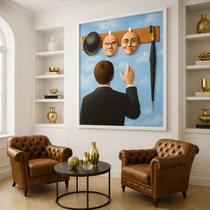 Quadro Canvas René Magritte O Princípio 40x30cm Mold Preta