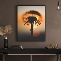 Quadro Canvas Sofisticado Dente De Leão-Mold.Preta Tamanho:60x40cm Quadro Canvas Sofisticado Dente De Leão-Mold.Preta Tamanho:60x40cm