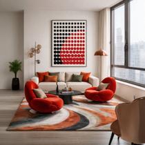 Quadro Canvas Solar Mesh 70x50cm Mold Preta