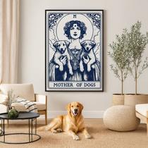 Quadro Canvas Tarot - Mother Of Dogs 70x50cm Mold Branca Quadro Canvas Tarot - Mother Of Dogs 70x50cm Mold Branca
