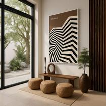 Quadro Canvas Vintage Brown 90x60cm Mold Preta