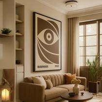 Quadro Canvas Vintage Brown Bauhaus 70x50cm Mold Branca