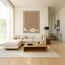 Quadro Canvas Wall Wave 70x50cm Mold Preta