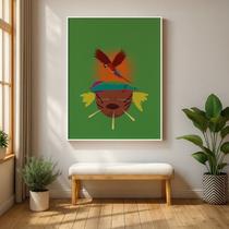 Quadro Canvas Yanomami Seres Humanos 60x40cm Mold Preta Quadro Canvas Yanomami Seres Humanos 60x40cm Mold Preta