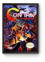 Quadro Capa Contra Force Nintendinho Poster Moldurado