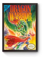 Quadro Capa Dragon Warrior Nintendinho Poster Moldurado Quadro Capa Dragon Warrior Nintendinho Poster Moldurado
