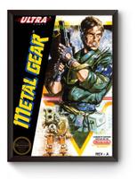 Quadro Capa Game Metal Gear Nintendinho Poster Moldurado Quadro Capa Game Metal Gear Nintendinho Poster Moldurado