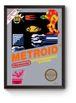 Quadro Capa Game Metroid Nintendinho Poster Moldurado