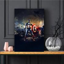 Quadro Capitão América Filmes decorativo Tela de Tecido Quadro Capitão América Filmes decorativo Tela de Tecido