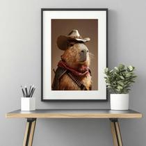 Quadro Capivara Cowboy - 60X48Cm