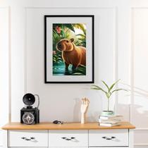 Quadro Capivara Tropical - 60X48Cm