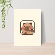 Quadro Capivaras Fofas A4 Placa MDF 005