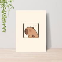 Quadro Capivaras Fofas A4 Placa MDF 009