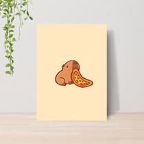 Quadro Capivaras Fofas A4 Placa MDF 013