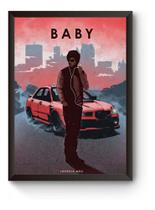 Quadro Car Legends Baby Driver Poster Moldurado