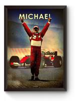 Quadro Car Legends F1 Michael Schumacher Poster Moldurado