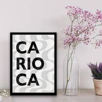 Quadro Carioca Calçada Copacabana 24x18cm Quadro Carioca Calçada Copacabana 24x18cm