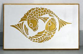 Quadro carpas douradas