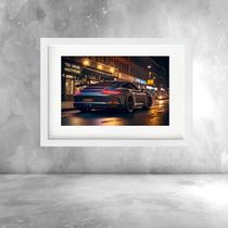 Quadro Carro Moderno Preto Esportivo - 60x48cm