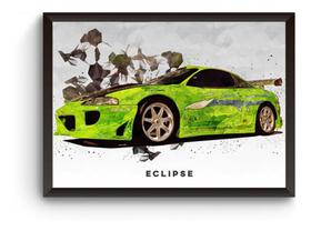 Quadro Carros Iconicos Eclipse Poster Moldurado Quadro Carros Iconicos Eclipse Poster Moldurado