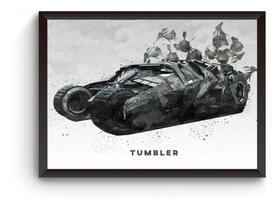 Quadro Carros Iconicos Tubmler Batmovel Poster Moldurado