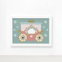 Quadro Carruagem da Princesa Moldura Branca 22x32cm