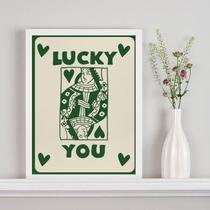 Quadro Carta Baralho - Lucky You 24X18Cm