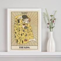 Quadro Carta Tarot The Kiss - Klimt 45x34cm - com vidro