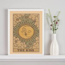 Quadro Carta Tarot The Kiss - Sol e Lua 45x34cm - com vidro Quadro Carta Tarot The Kiss - Sol e Lua 45x34cm - com vidro