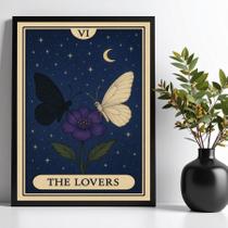 Quadro Carta Tarot The Lovers - Borboletas 45x34cm