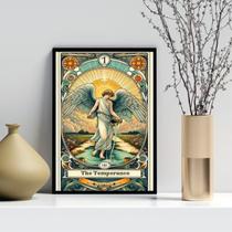 Quadro Carta Tarot Vintage - A Temperança 45X34Cm - Vidro