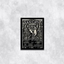 Quadro Cartaz Retrô Man Date Festival 24x18cm