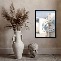 Quadro Casa De Praia - Welcome On Board 24x18cm - com vidro