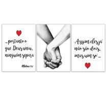 Quadro Casal Namorados Portanto o que Deus uniu