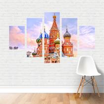 Quadro Catedral São Basílio Moscou Praça Vermelha Canvas