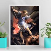 Quadro Católico São Miguel Arcanjo 33x24cm
