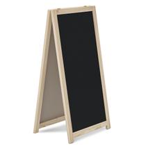 Quadro Cavalete de Calçada Standard Preto 100x60 cm Moldura Pinus Natural