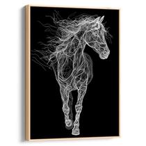Quadro Cavalo Etéreo em Linhas de Movimento Fluido