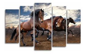 Quadro Cavalos Selvagem Fazenda Varanda Decorati