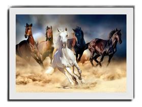 Quadro Cavalos Selvagens Equinos Paisagem Decoração Sala Quadro Cavalos Selvagens Equinos Paisagem Decoração Sala