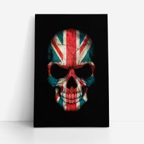 Quadro Caveira Grã-Bretanha Arte Desenho Canvas 60x40cm Quadro Caveira Grã-Bretanha Arte Desenho Canvas 60x40cm