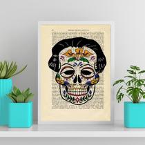 Quadro Caveira Mexicana Masculino 45X34Cm Com Vidro - Preta Quadro Caveira Mexicana Masculino 45X34Cm Com Vidro - Preta