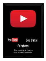 Quadro Cenario Youtube Placa 50.000 Inscritos Personalizada Quadro Cenario Youtube Placa 50.000 Inscritos Personalizada