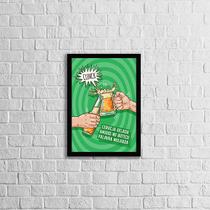 Quadro Cerveja Gelada e Amigos No Boteco 24x18cm