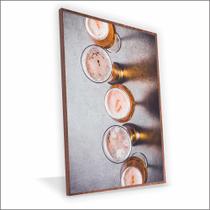 Quadro Cervejas nas taças Vinil Com Vidro Quadro Cervejas nas taças Vinil Com Vidro