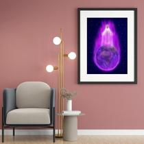 Quadro Chama Violeta Saint Germain - 60X48Cm Quadro Chama Violeta Saint Germain - 60X48Cm