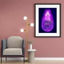 Quadro Chama Violeta Saint Germain - 60x48cm Quadro Chama Violeta Saint Germain - 60x48cm